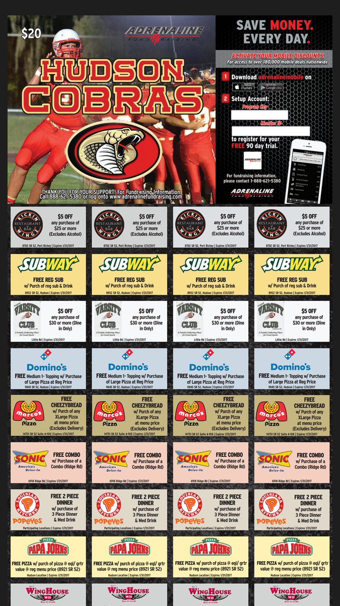 LE_Tampa's tweet photo. @rMahler82 @hhscobras Support Cobra FBall & Get your Discount Card/ Mobile App Today! #Florida$avings #AskAFBPlayer https://t.co/1mwptIRkU2