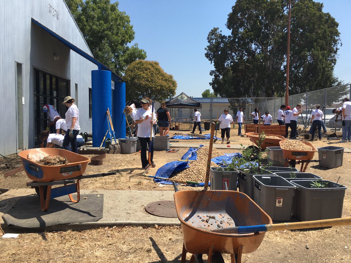 micahbiana's tweet photo. Our annual Helping Hands Day @RMS. We are helping our neighbors in #Newark build, garden, and paint. #RMSers 💪🏽 https://t.co/eZKj022xv1