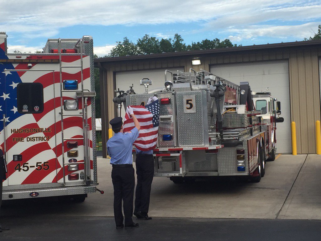 'Distracting' American flags ordered removed Poughkeepsie fire trucks 