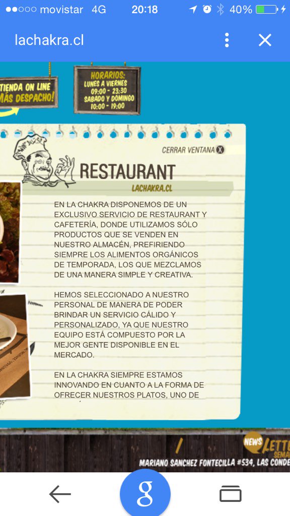 paulib_'s tweet photo. Me encanta @CHAKRAORGANICO , insólito que en la web aparece abuerto hasta 23:30, y a 20:42 estan cerrando https://t.co/LrkjPeDbsv