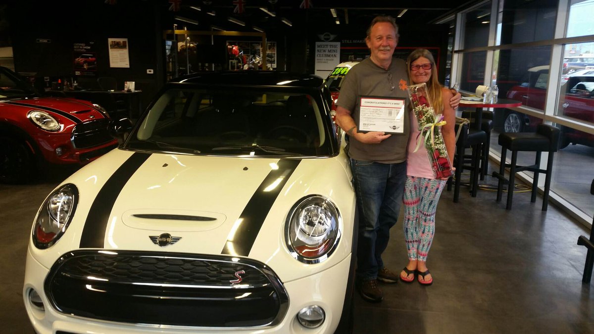 TucsonMINISvc's tweet photo. #Congratulations to Greg and Pam Baker on their 2-door Hardtop S! Enjoy your new #MINI! https://t.co/SCLjBbDk73