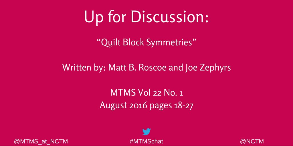 Here's the FREE article from the August 2016 issue that is the focus of this #MTMSchat ow.ly/VBIR303ijkQ