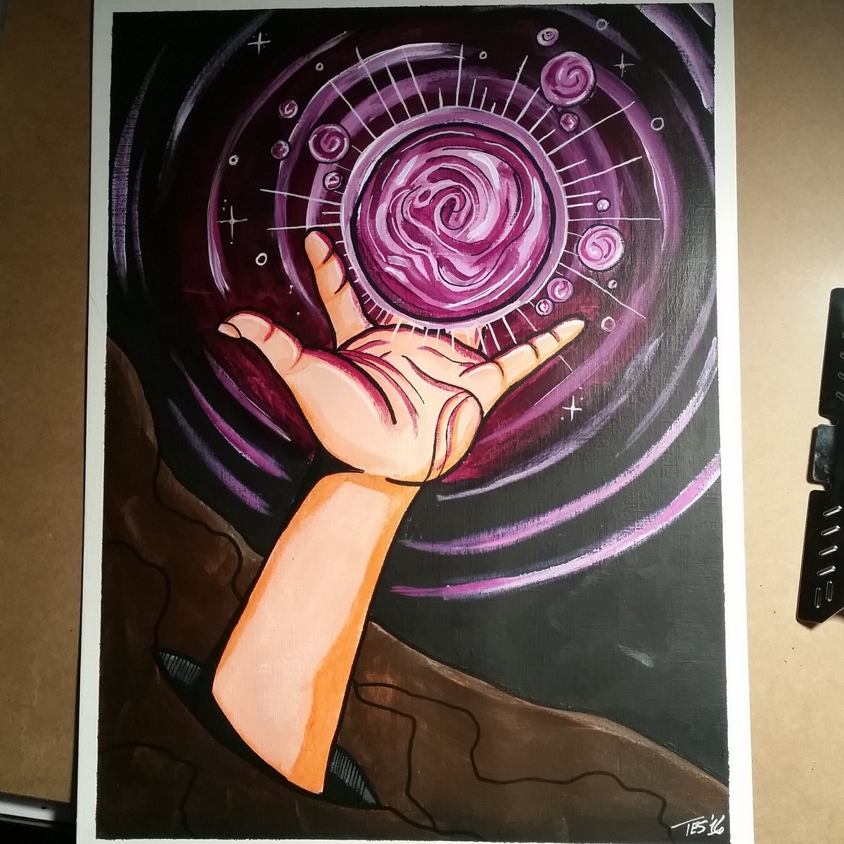 Capn__Chaos's tweet photo. That moment when you start and finish a painting and 2 drawings in 8 hours 😧 #MyHandIsCrampingMrsPuff https://t.co/EfBZRxKm97