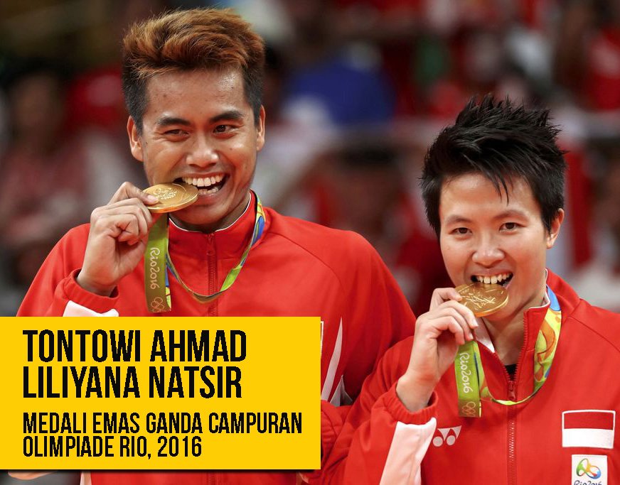 Terima kasih Tontowi dan Liliyana. Kalian memberikan kado indah 71 tahun #INA. #Badminton  #Rio2016 <a href="/INABadminton/">BADMINTON INDONESIA</a>