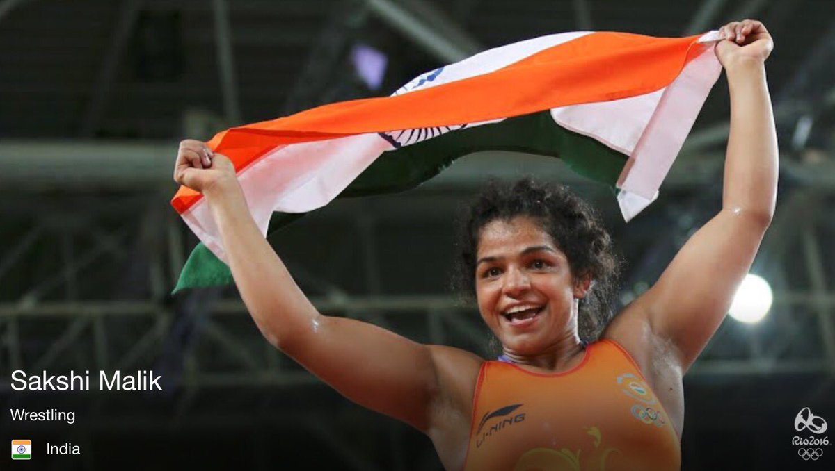 ImRaina's tweet photo. Congratulations #SakshiMalik .#Rio2016 #india https://t.co/Eo2vBofSvm