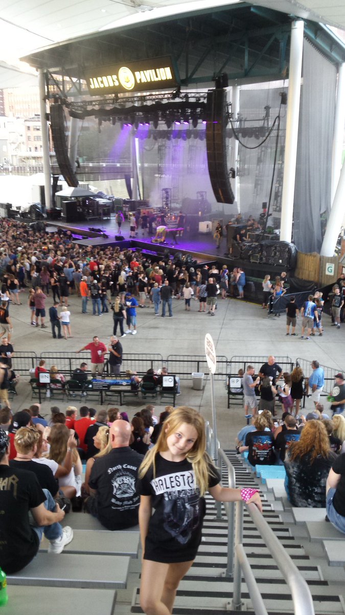 profbranscombe's tweet photo. Bella and Cade's first concert @CarnivalMadness @Halestorm @Shinedown #2016CLE https://t.co/DLmSCeadx6