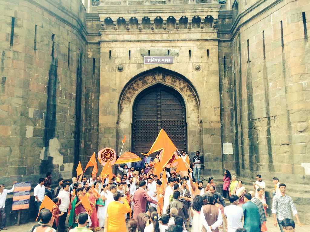 tanaysarpotdar's tweet image. #ShrimantaBajirao #peshwe #jayanti function at #shaniwarwada #pune.. #nostalgic #patriotic #proud @limayesagar