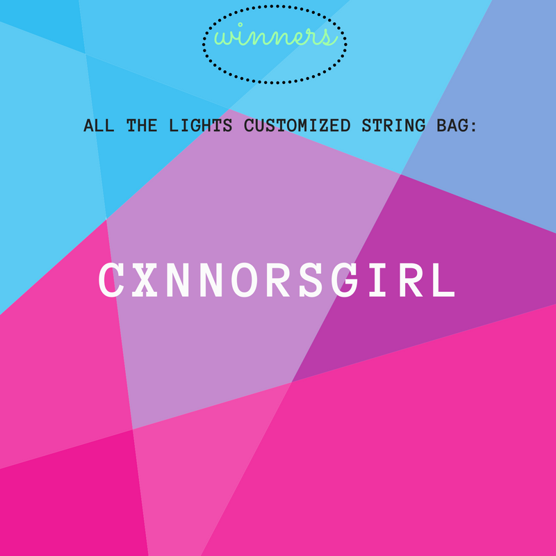 Here are the 10 winners for the ATL customized shirt and the 1/10 winner for the ATL string bag! Congrats everyone 😊