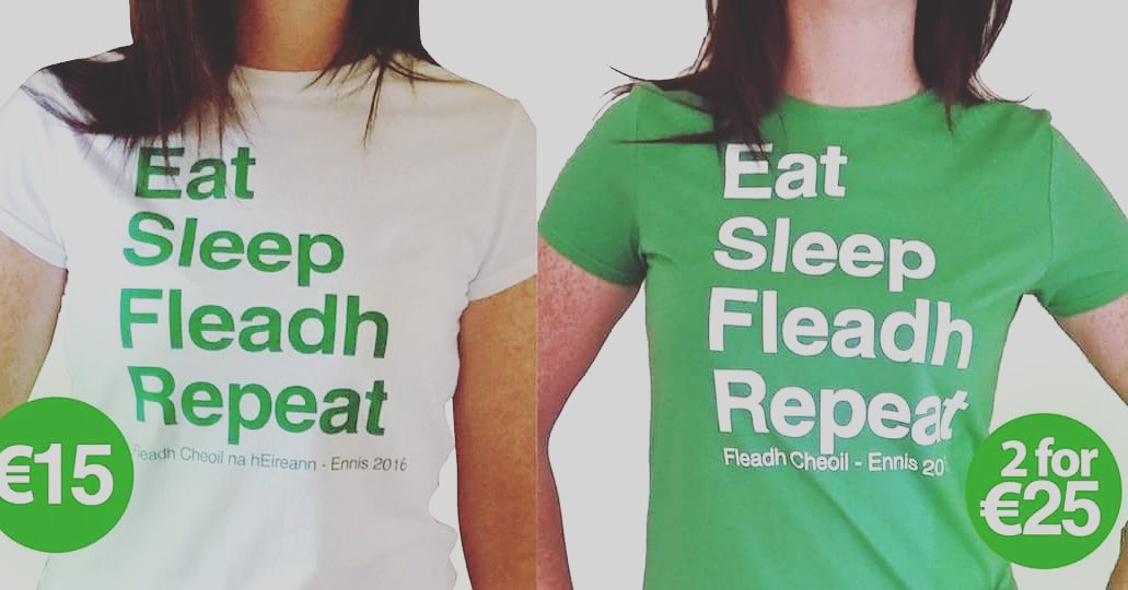 If you're coming to the Festival Marquee be sure to pick up your tshirt #ennis #fleadhcheoil