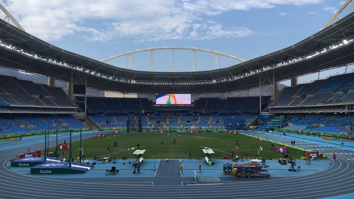 UVATFCC's tweet photo. About an hour to go until Filip Mihaljevic and Kemal Mesic compete in the shot put, good luck! #HoosInRio https://t.co/1a6PzxGkti