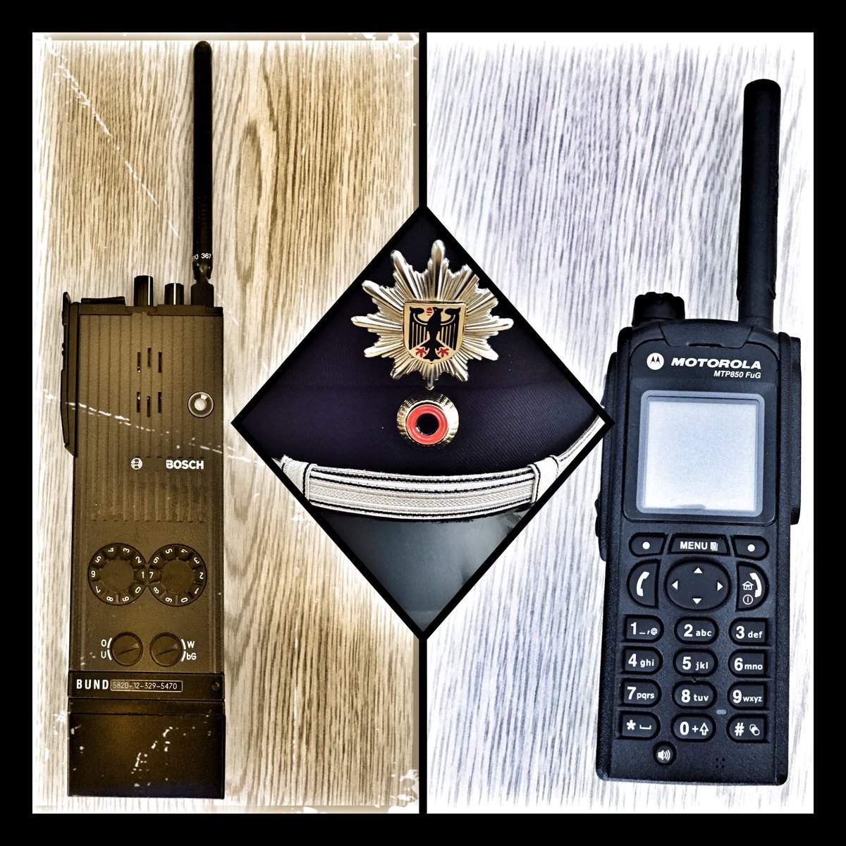 bpol_pir's tweet photo. Zum #ThrowbackThursday heute: "Wandel der Technik"
#Analogfunk vs. #Digitalfunk
#Kommunikation #Polizei
#bpol *jlu https://t.co/YdDUMv0jWI