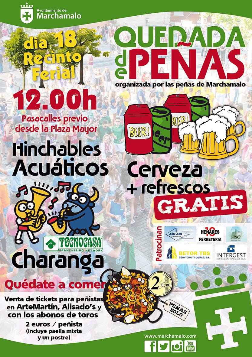 #FiestasMarchamalo YA ESTÁN AQUÍ...... Vamos!!! que el vermouth y el pregón nos esperan...