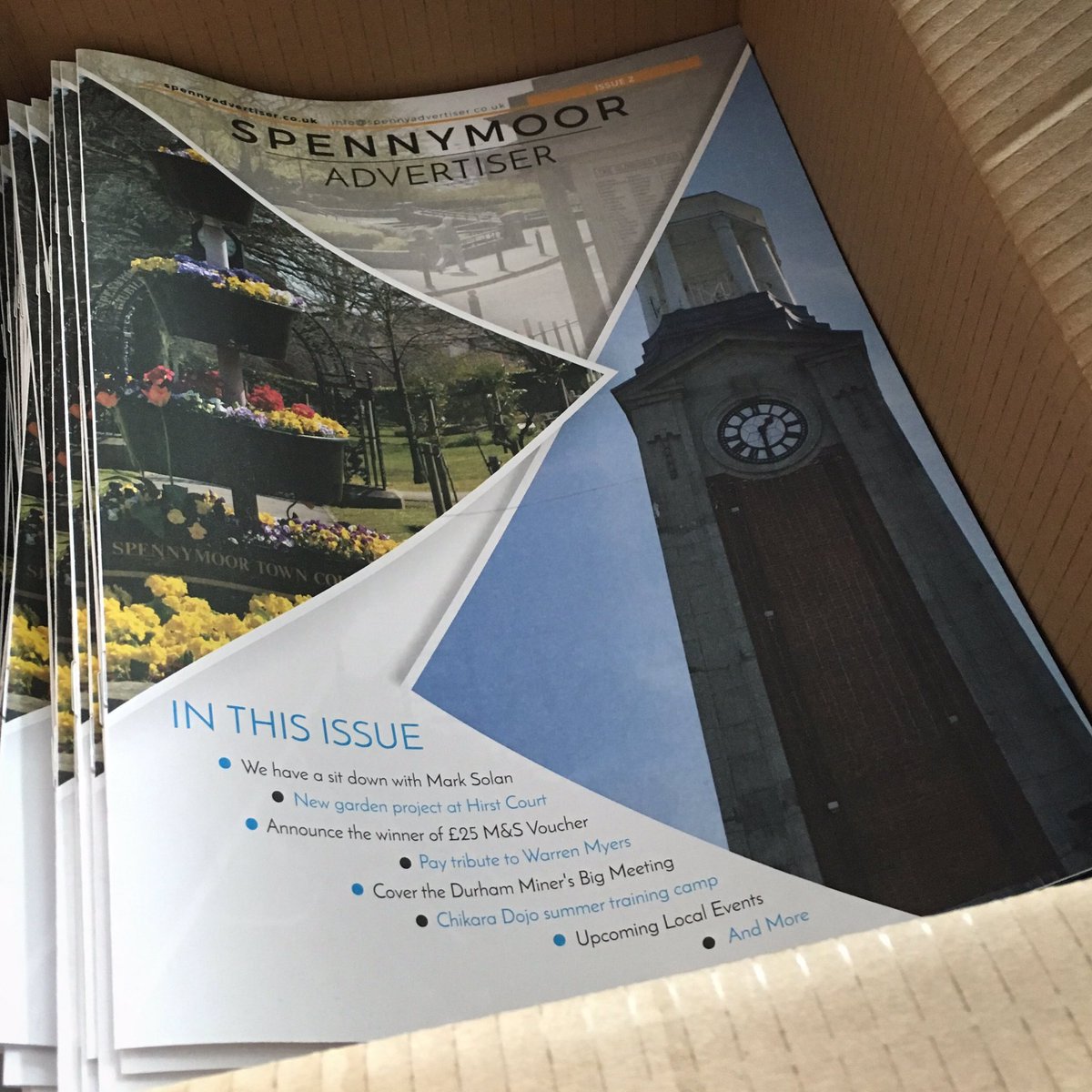 Second issue should be through your door very soon! #spennyadvertiser  #spennymoor #teamsolan #issue2 #newspaper