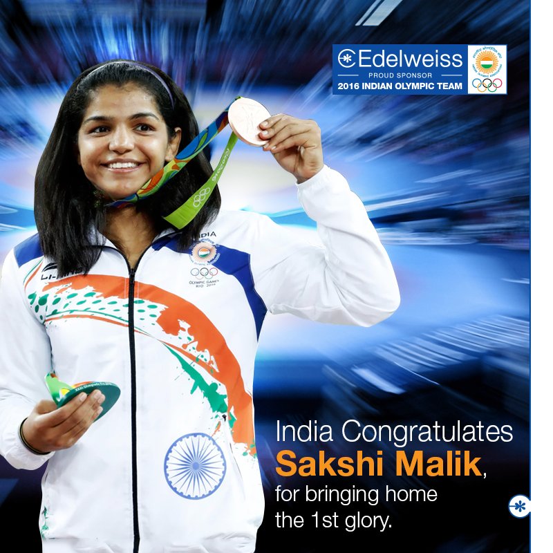 WealthPack's tweet photo. Congratulations, Sakshi Malik! You show us the importance of trusting ones abilities, dedication &amp; hard work. https://t.co/vB9luPOvwN