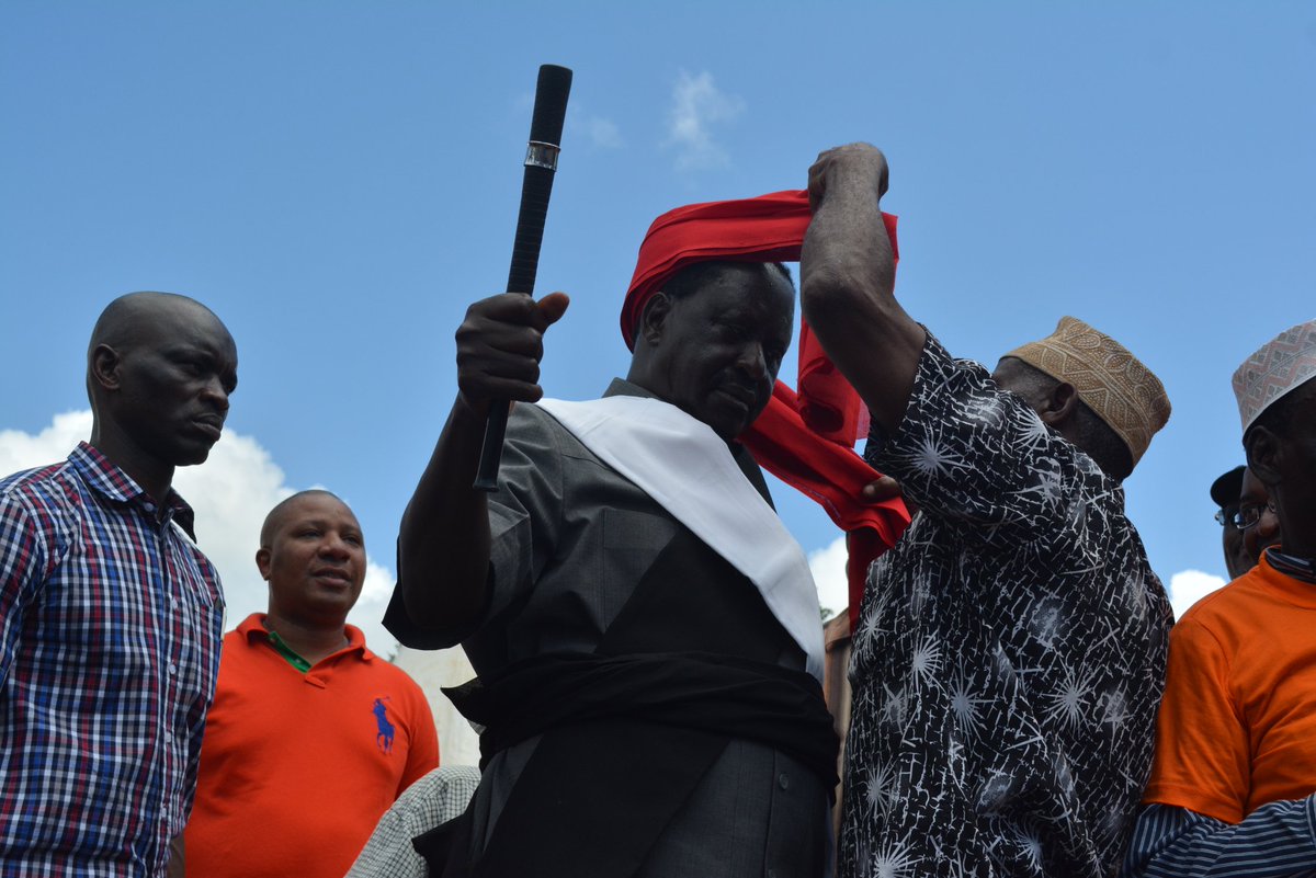 Raila Odinga on Twitter: "Kaya elders confer me with traditional rites of leadership in Msambweni, Kwale County.… "