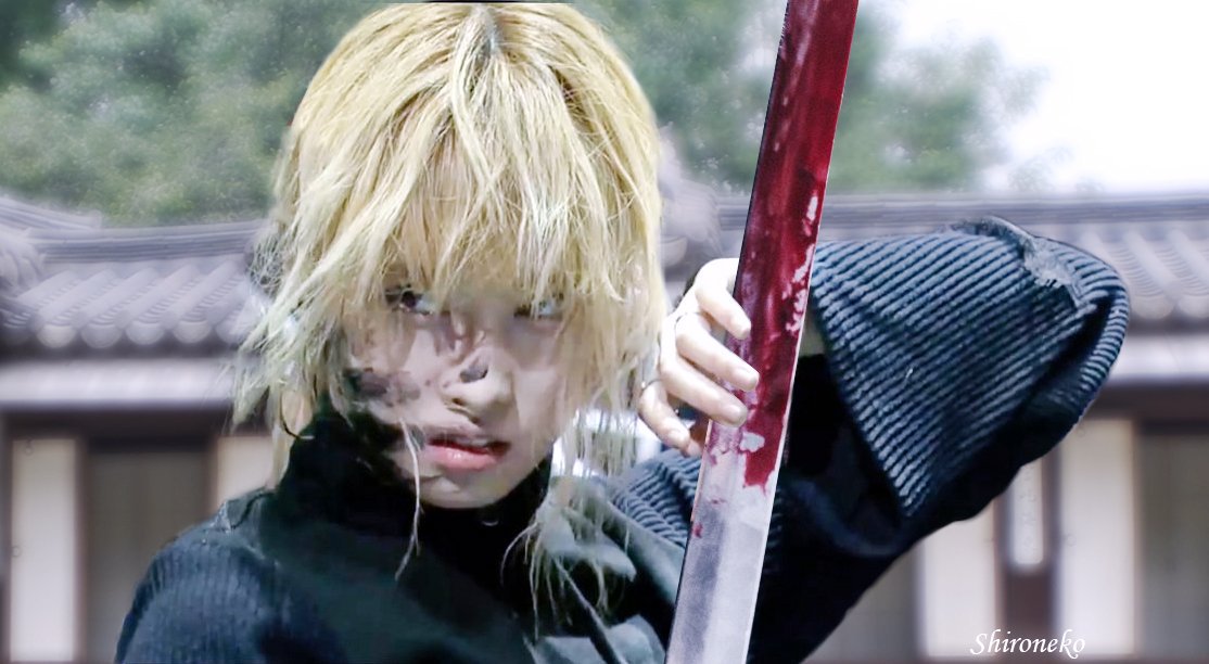 Near_23's tweet photo. Looks like a live action of an anime.
Hirai Momo - a samurai who kills for food. https://t.co/idxyjpVAyH