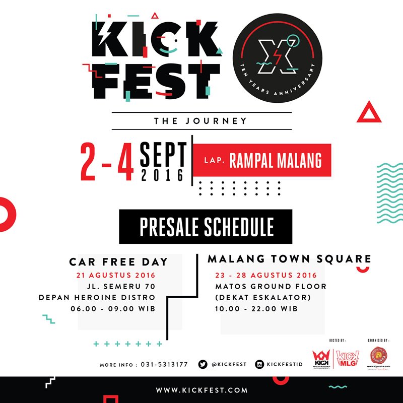 kickfest's tweet photo. Buat yg di Malang, siap-siap. Sesi pre sale #kickfestX habis gini dibuka. Cek jadwal &amp; tmptnya :) #simpatiXkickfest https://t.co/TP7ou5ryBR