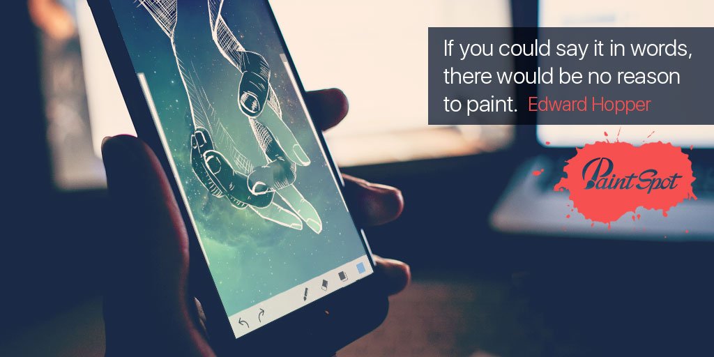PaintSpotApp's tweet photo. That’s why we have art! #PaintSpot #motivation #quote #qotd #ThursdayThoughts #art https://t.co/o8zNPMhKZS