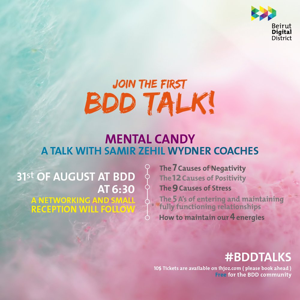 #BDDTalks kick off with Mental Candy a talk on strengthening your mind Book your tickets on bit.ly/2b1la0o