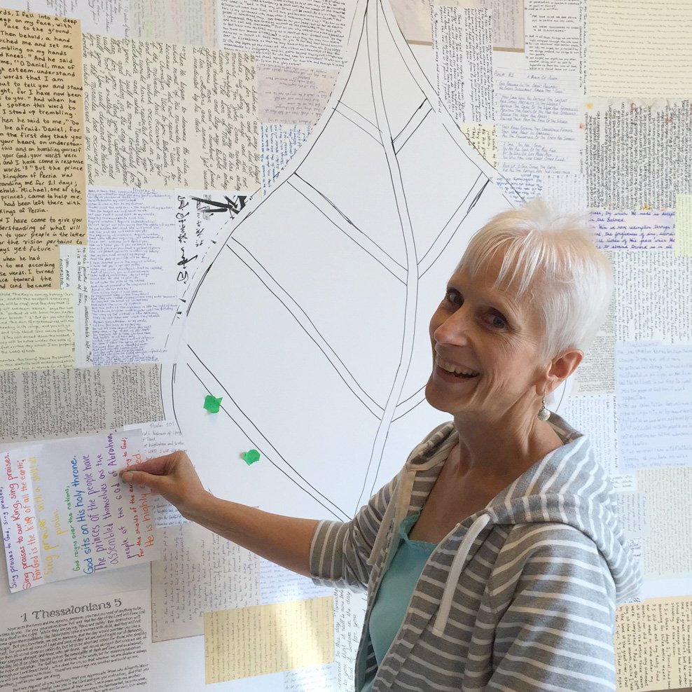 faccalgary's tweet photo. Meet Debbie Rawlyk, a FAC artist serving behind-the-scenes to create our #FAC40Days “Written Word” display! https://t.co/2AhKsZldSz