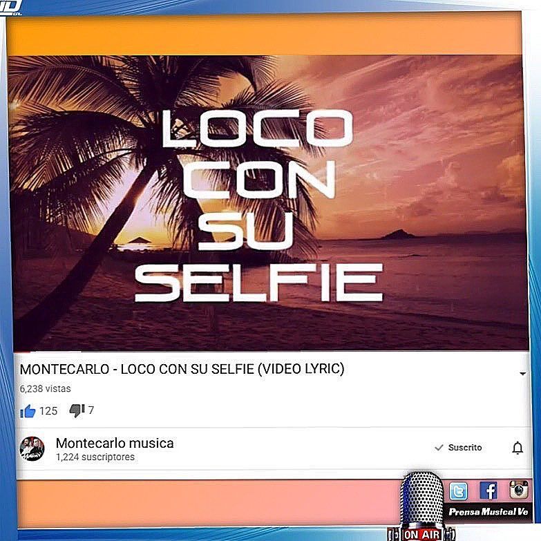 prensamusicalve's tweet photo. #LOCOCONSUSELFIE @montecarlovzla bajo la producción de #FrancoBellomo #JonathanParada letra y música de @kinanmasoud https://t.co/Z3rw7jD02J