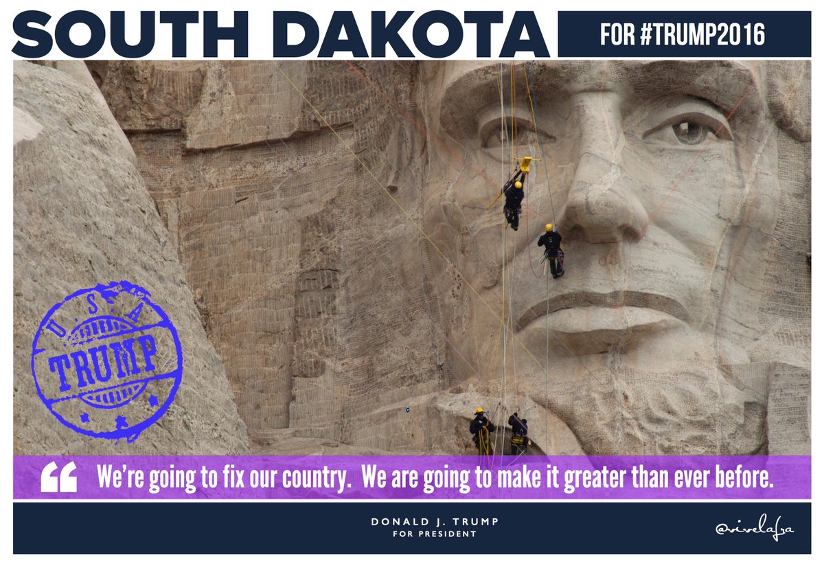 vivelafra's tweet photo. SOUTH DAKOTA FOR #TRUMP2016: We are going to make America better than ever before. Believe it! #MAGA #SDForTrump https://t.co/XSWDV3Nmah