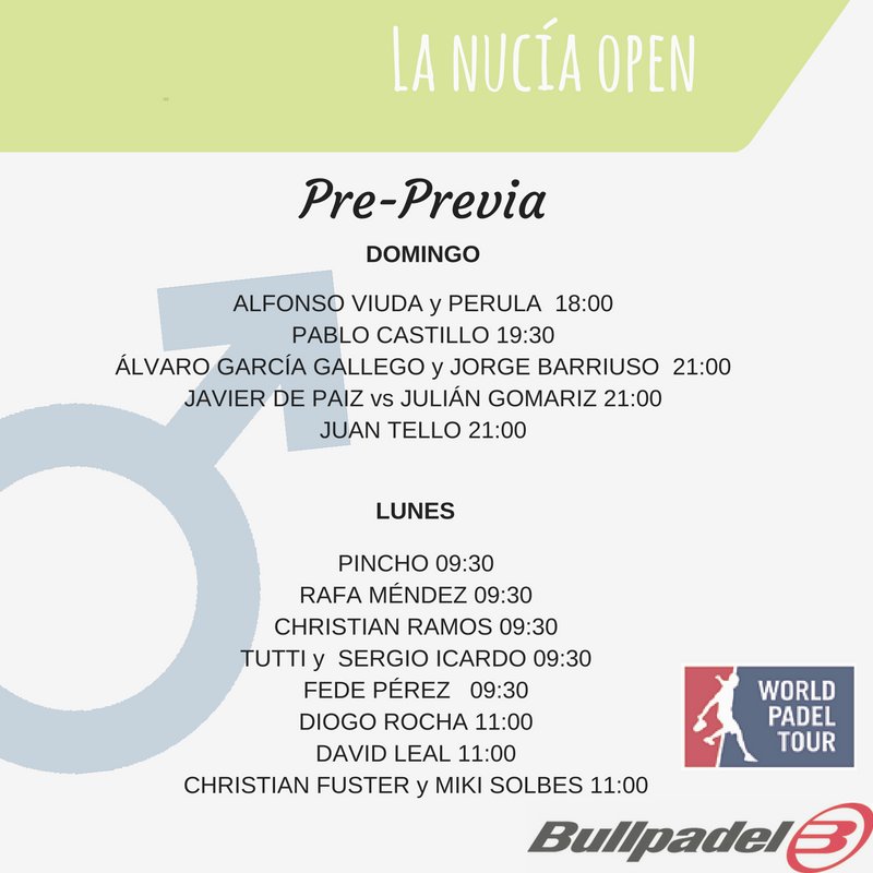 ¡Con muchas ganas del #WPTLaNuciaOpen! 🍀 <a href="/sergioicardo/">Sergio Icardo</a> <a href="/Depaizz/">Javier de Paiz</a> <a href="/david_lealmtz/">David Leal</a> <a href="/chris_fuster/">Christian Fuster</a> <a href="/MikiSolbes/">Miki Solbes</a> <a href="/AViuda/">Alfonso Viuda Hern.</a> 🎾