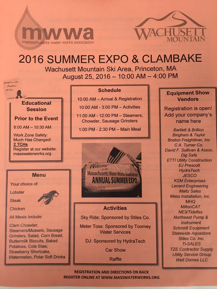 Join us on August 25 for a clambake <a href="/Wachusett/">Wachusett Mountain</a> Mountain! If you would like tickets, tweet us or call (978)-534-4995