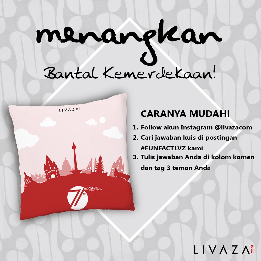 Belum ikutan kuis kemerdekaan Livaza? Yuk buruan ikutan sekarang! #FUNFACTLVZ #hutri #livaza