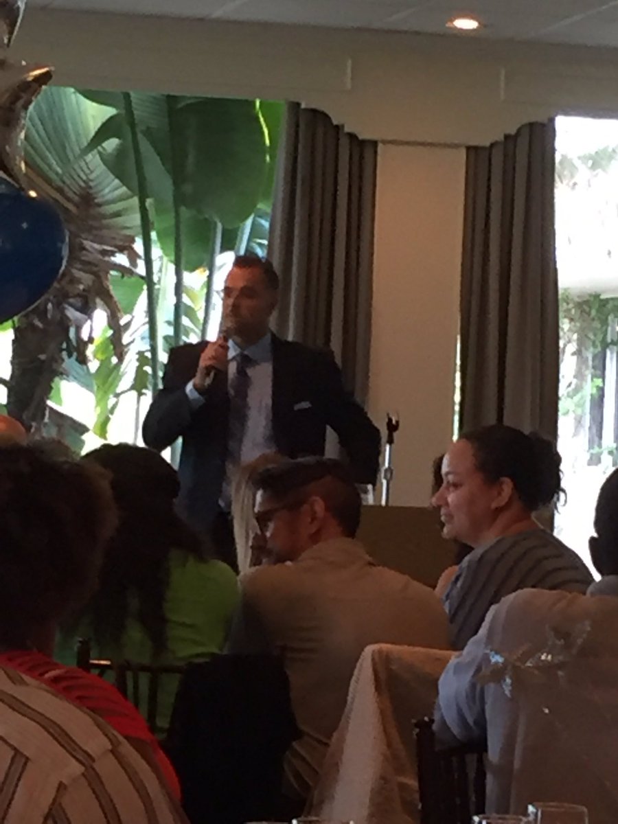 WSekurity's tweet photo. Principal Shinn motivates during faculty breakfast. #walkwithyou #randomATM #impactmindset @atmsenior @EddieSpomed https://t.co/BNMi0DKDPm