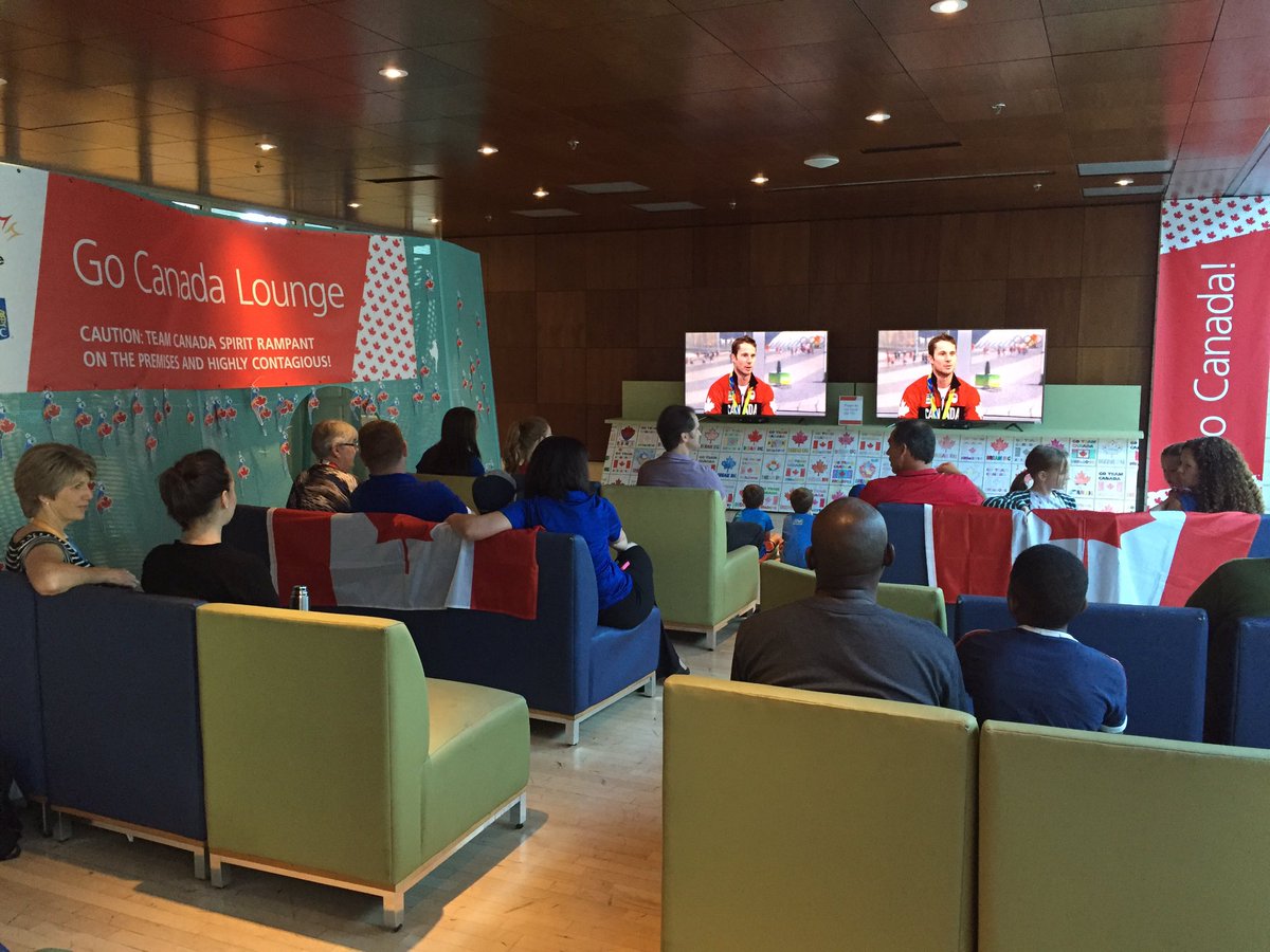 JSadiCBC's tweet image. Getting into the Olympic spirit at the Canada Games Center