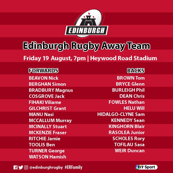 Glasgow & Edinburgh: Pre-Season Friendlies  CqJIlQWWYAA0Yjj