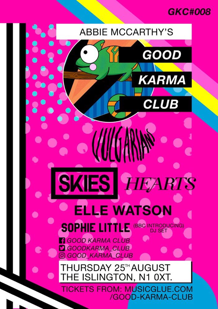 We're playing <a href="/AbbieAbbiemac/">Abbie McCarthy</a>'s <a href="/goodkarma_club/">Good Karma Club</a> night at The Islington NEXT THURSDAY. GET, GET DOWN XXX