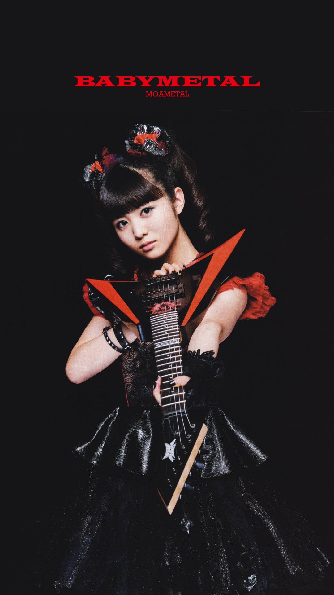 Twitter 上的 Nagu L Happy Luv Ive Babymetalのえくぼ担当最愛ちゃん Moametal の Espのミニアロー ギター Ver のスマホ用壁紙death よかったらどうぞ Babymetal Moametal 菊地最愛 さくら学院 T Co Fwstuzthdg Twitter