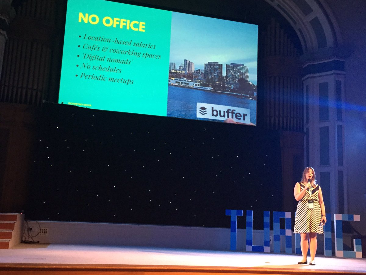 morgrbts's tweet photo. @buffer @courtneyseiter confirmed my aspiration to join a team like this. Completely in awe! #TuringFest #workdream https://t.co/Y3JcQ3BI7N