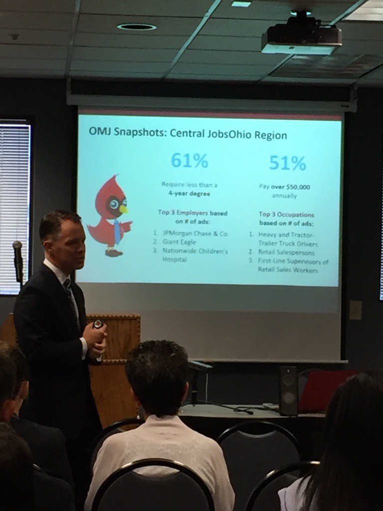 OhioOWT's tweet image. 61% of jobs on @OhioMeansJobs in central Ohio require less than a 4-yr degree, 51% pay over $50,000/yr #OhioWorks