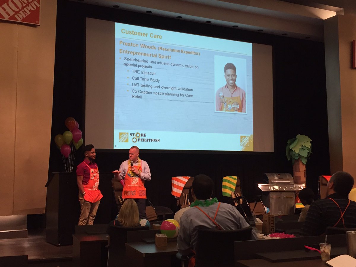 Huge #congrats to Preston Woods in Customer Care for being recognized at <a href="/HectorAPadilla/">Hector Padilla</a> all hands! @THDMerkel