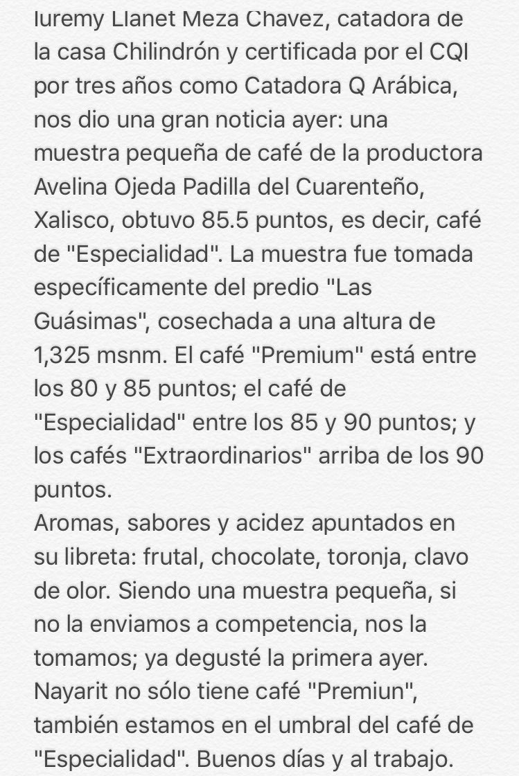 Sigue demostrando <a href="/ChilindronCafe/">Chilindrón Café</a> que es de calidad mundial y el mejor café de Nayarit. #ChilindrónCafé