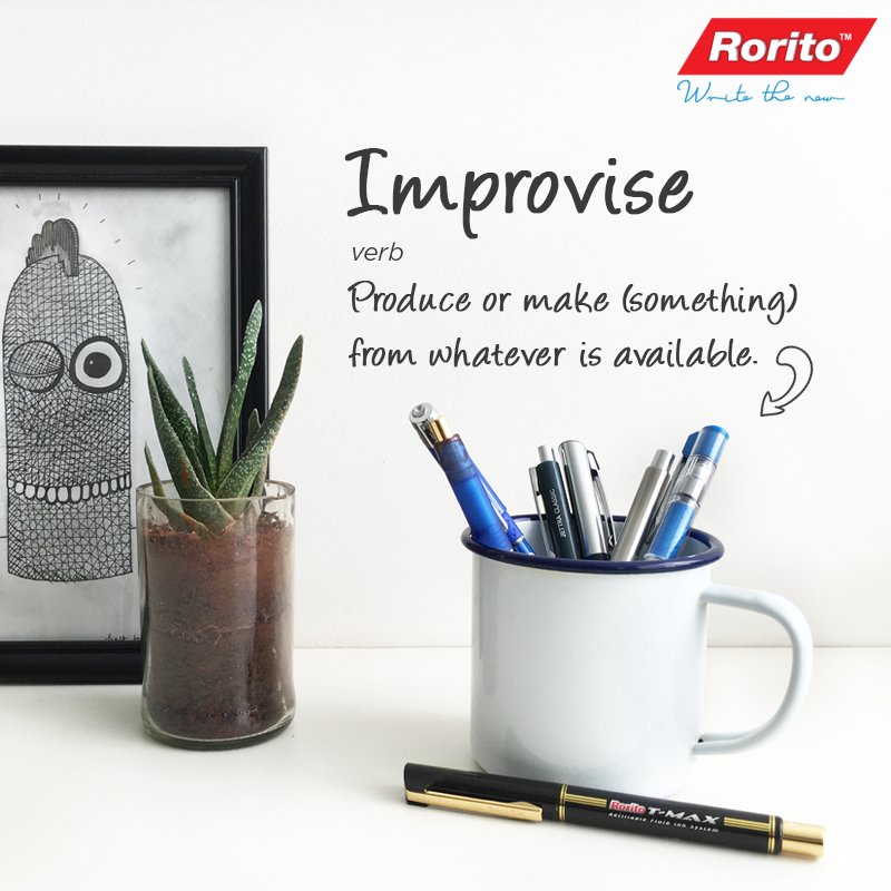RoritoWorld's tweet photo. Here's another word to add to your dictionary. Share a picture of something you improvised. https://t.co/Ep8crg6uT8
