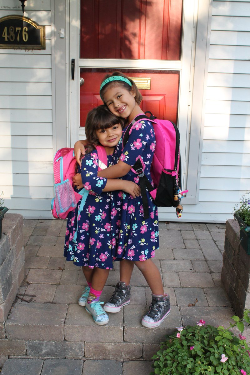 beth_tigue's tweet photo. First day of 2nd grade big girl! Lil' sis still has one more year til K, and is your biggest fan. <3 @WESchools https://t.co/kF21gmRGtf