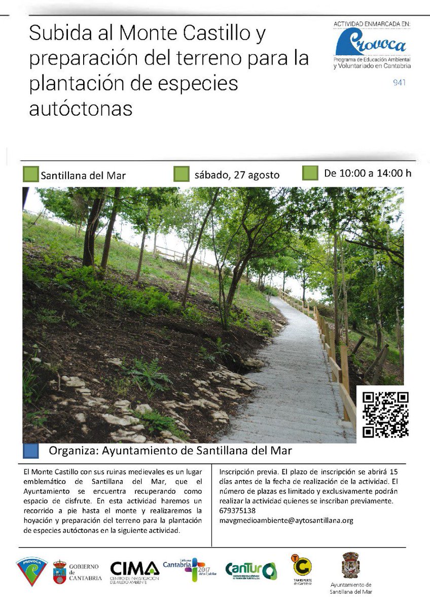 aytosantillana's tweet photo. Te animas a plantar árboles autóctonos en el Monte Castillo el 27 agosto?#ProgramaPROVOCA https://t.co/dCxEFqPDzM