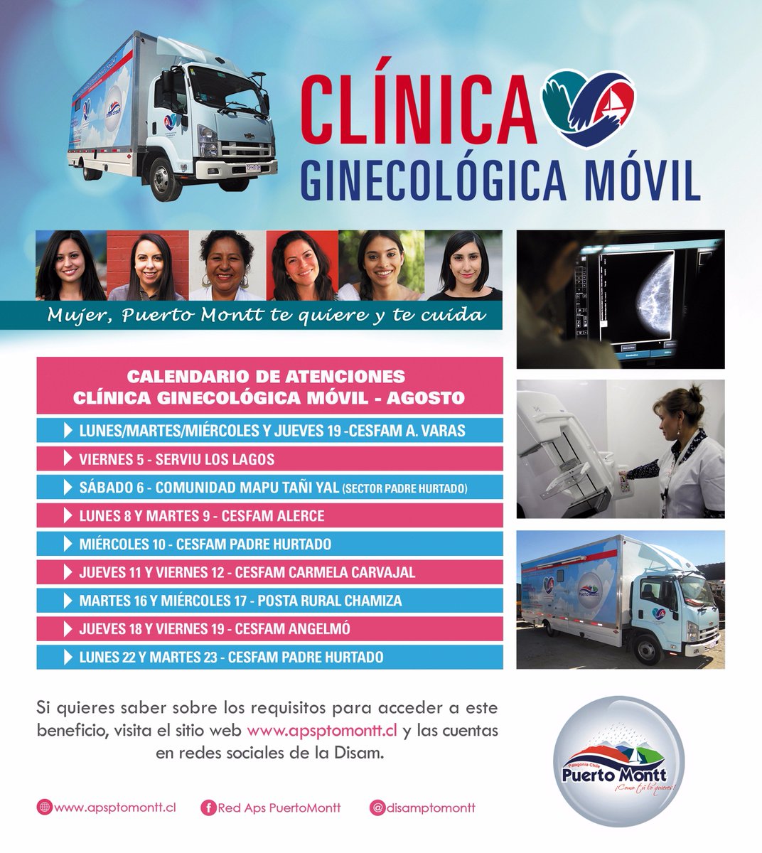 Hoy nuestra Clínica Ginecológica Móvil se encuentra atendiendo en nuestros Cesfam #Angelmo de #Puertomontt