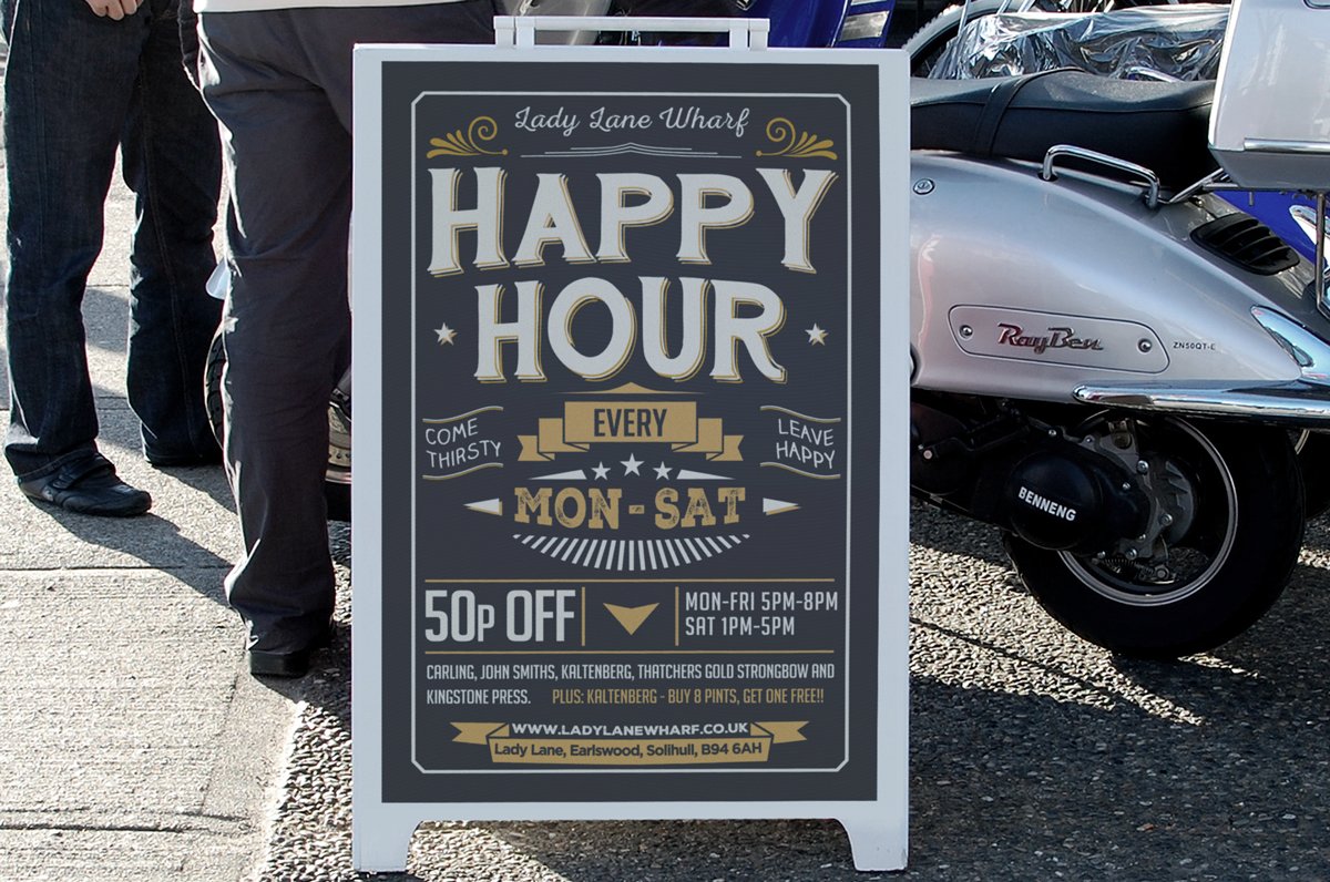 Don't forget about our #HappyHour during the week and even on Saturday! #SolihullHour <a href="/SolihullReTweet/">Solihull ReTweets</a>