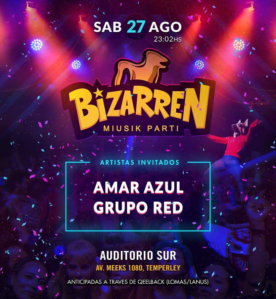 javitodered's tweet photo. Grupo Red Sábado 27 de agosto en auditorio sur Bizarren Musik parti https://t.co/jEuJfqxn46