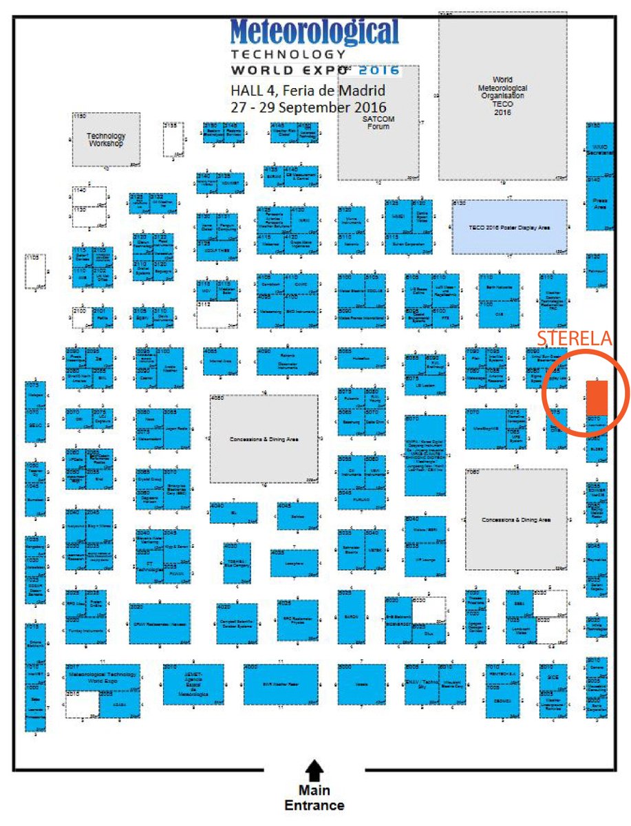SterelaSA's tweet image. #Meteorological Technology World #Expo: We will be installed stand 9075 Hall 4. #meteo #weatherstation #Madrid