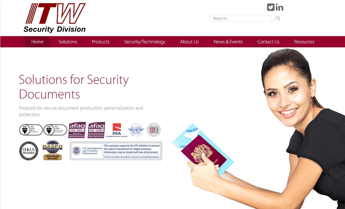 ITWSecurity's tweet image. Check our new website. A great source of information. @ITWSecurity #IDSecurity itwsecuritydivision.com