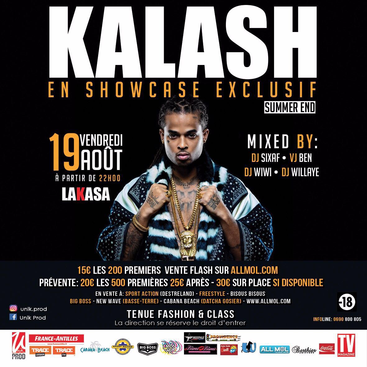 TRACE_Caraibes's tweet photo. #TRACEfm et #UnikProd te donnent Rendez-Vous demain à #Lakasa pour un #Showcase exclusif de @kalash972 !!! https://t.co/hullyT4r7O