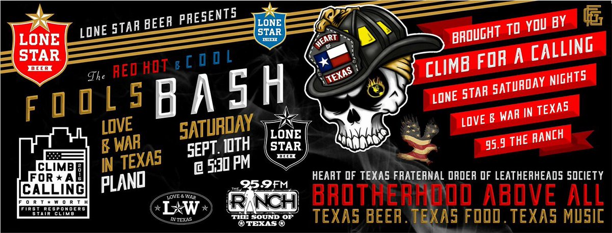 HOTFOOLSTEXAS's tweet photo. Come Join us Sept 10th at Love &amp; War Plano at 5:30PM for the Red, HOT, Cool Bash! https://t.co/Jdz2TXIpp5