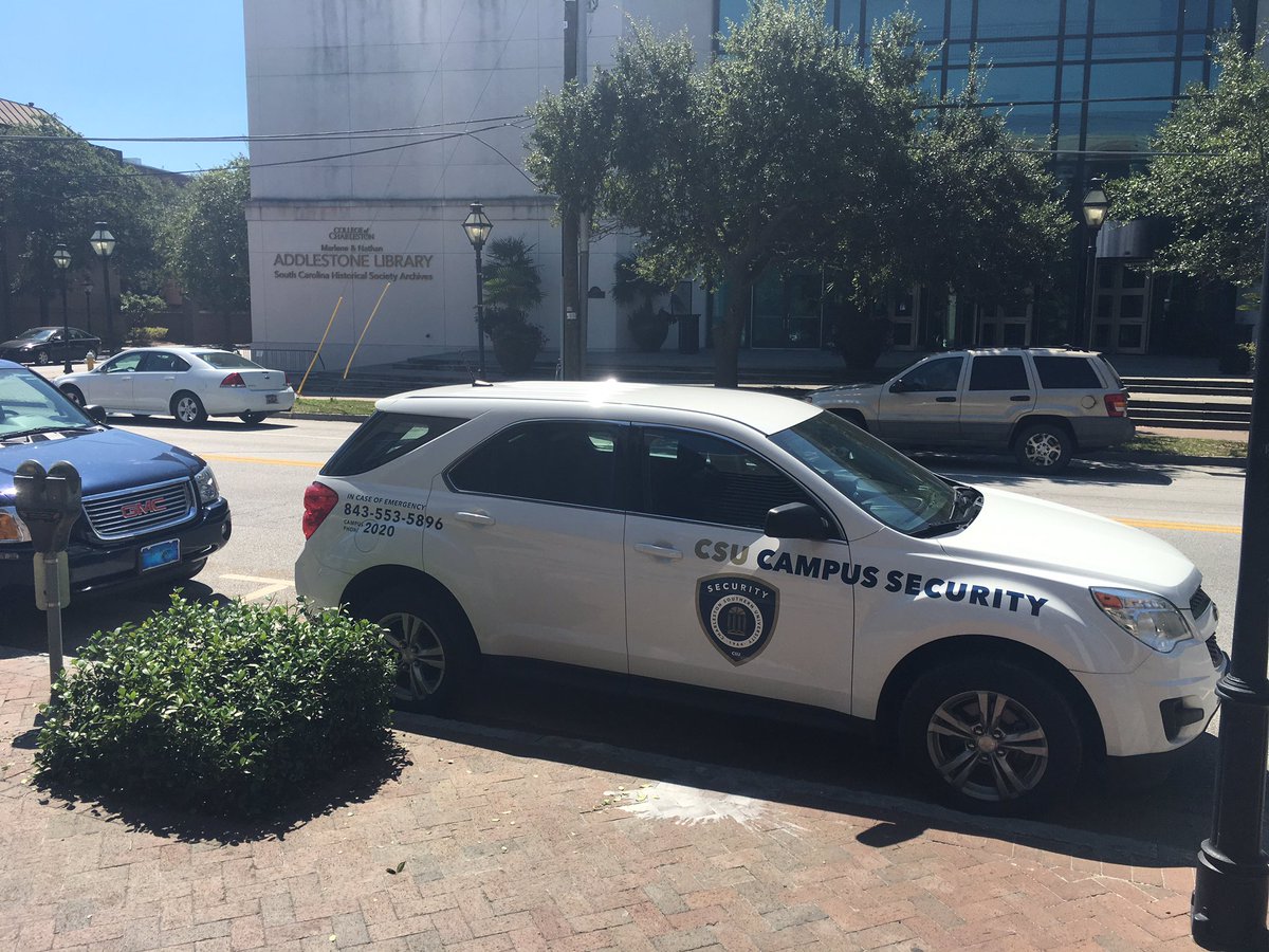 CofCJakeT's tweet photo. @CSU looks like your public safety took a wrong turn somewhere! But we feel extra safe! Have a great 1st week! https://t.co/WIaqgxX3SQ
