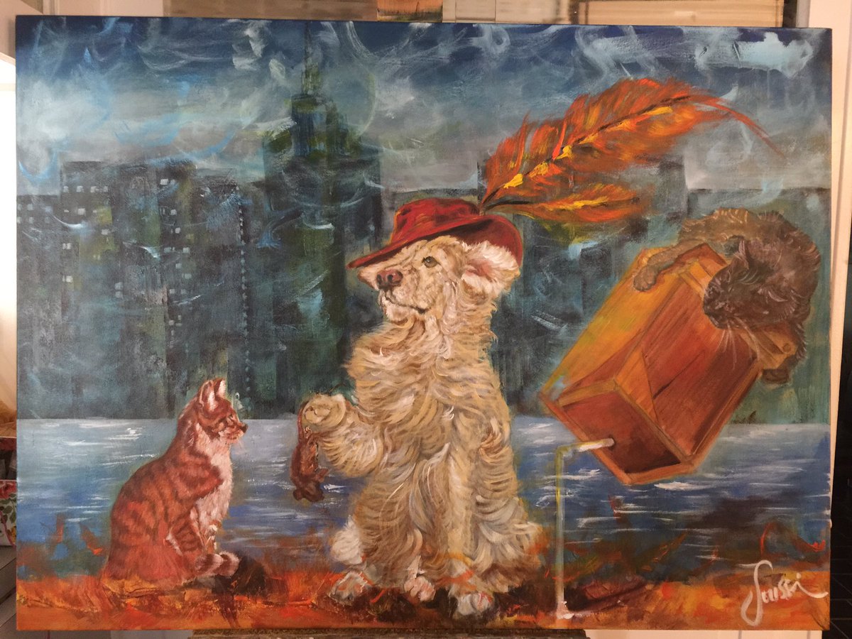 Paulyx0x's tweet photo. Finished. 30x40". Acrylic on canvas. "Will u marry me?". https://t.co/GhlxJMGim0 https://t.co/Yadprbr7C6